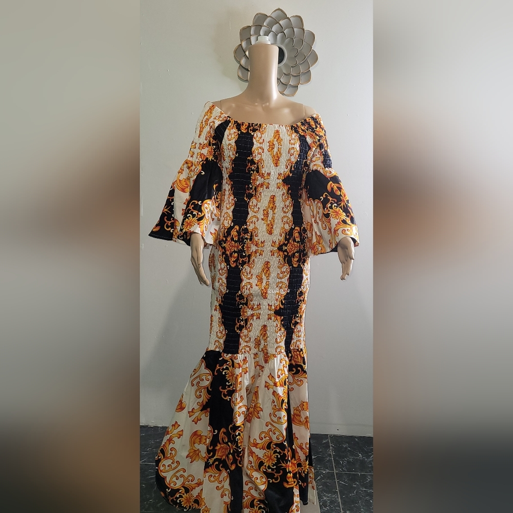 Long African Bodycon Dress (NEW)